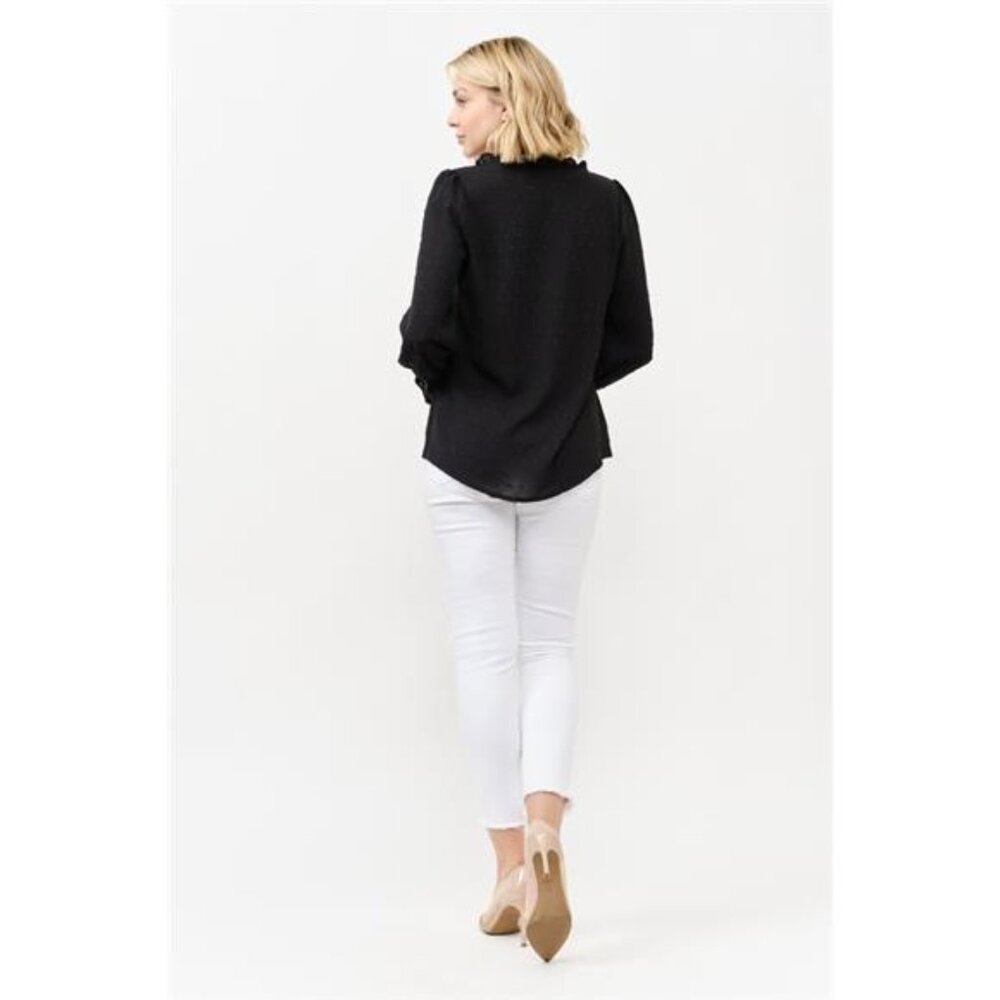 nwt And The Why Polka Dot Ruffle‎ Detailed Blouse Top - Picture 2 of 11